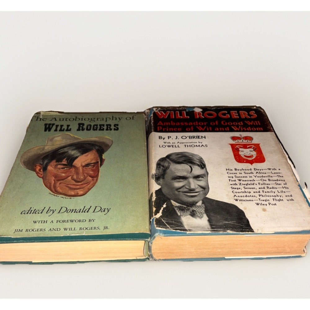 Autobiography Will Rogers Ambassador Of Good Will‎ -Book Lot Hardbacks